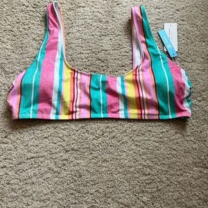 NWT 🌟CUPSHE: Soleil Stripe Bralette Bikini Top